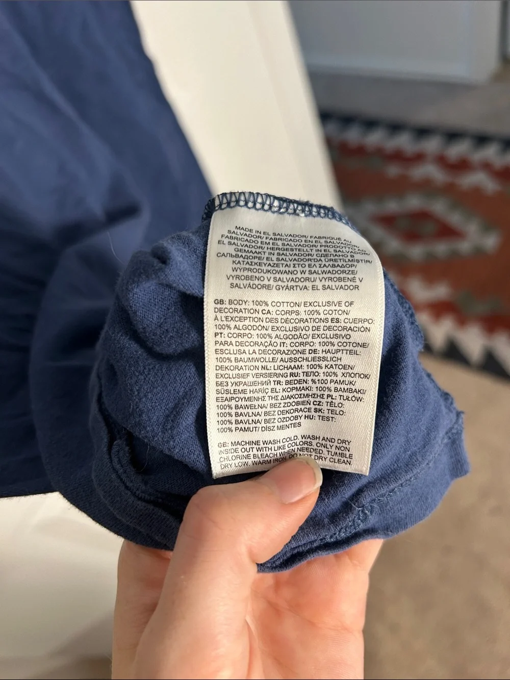 The North Face Blue Tee with Black Logo